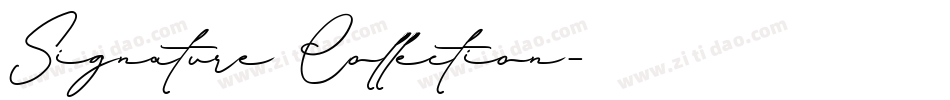 Signature Collection字体转换